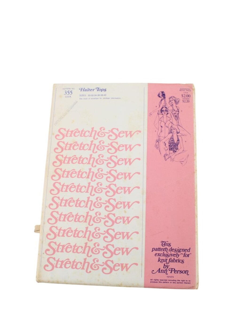UNCUT Stretch & Sew Pattern 355 Womens Halter Top Dress Vintage 1974 94407